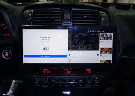 모하비 켈란 안드로이드 올인원. 12.3인치로 네비게이션 매립.