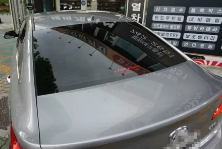 대구 LF소나타 열선 기포, 뽕뽕이는 최고 가성비 필름 NC+로 썬팅 재시공.