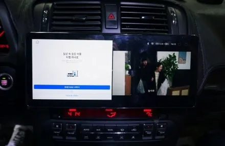 모하비 켈란 안드로이드 올인원. 12.3인치로 네비게이션 매립.