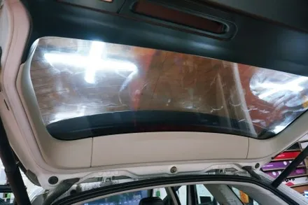 대구 경산 구형 BMW X5 썬팅 재시공은 켈란 최고 프리미엄 블랙PM필름으로