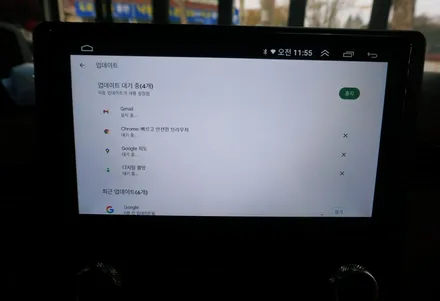 현대 스타리아 안드로이드올인원. AHD 후방카메라.