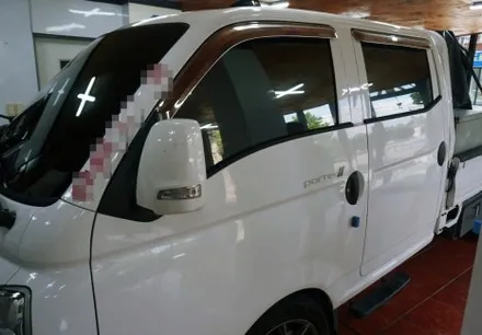 대구 경산 더블캡 포터 썬팅 재시공은 최고급 프리미엄 썬팅으로.