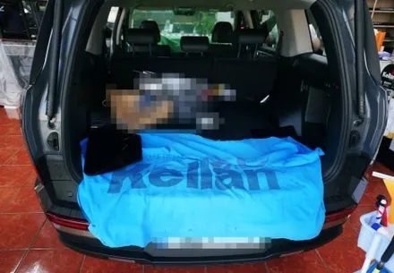 대구 경산 싼타페XM 열차단 확실한 썬팅으로 재시공하고 뜨거운 여름나기.