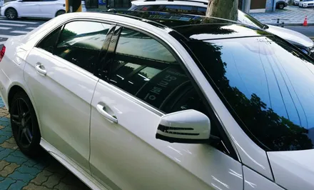 벤츠 E350d 썬팅 재시공 열차단 썬팅 블랙박스