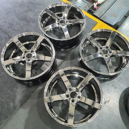 재규어 XJ 20인치 보센(VOSSEN) CV3 정품휠 블랙크롬 휠도색 휠복원 장착 / 파주시 장곡리