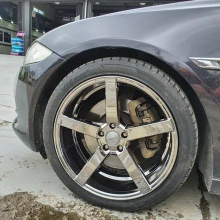 재규어 XJ 20인치 보센(VOSSEN) CV3 정품휠 블랙크롬 휠도색 휠복원 장착 / 파주시 장곡리