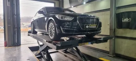 [파주 더쎈타이어] 업스프링 제네시스 EQ900 빅풋스프링 후륜 처짐 개선 서스펜션 튜닝 작업 / 파주시 장곡리