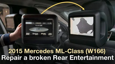 벤츠 ML350 (W166)  파손된 순정 리어모니터 수리복구 / 서울 구로구 구로동