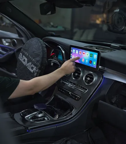 2019년 벤츠 C클래스 W205 F/L  에어 터치 연동 \