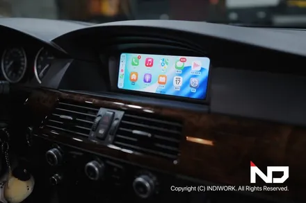 2009년 BMW E60후기형에  무선 카플레이, 안드로이드오토  & 순정형 후방카메라 까지 Get ! / 서울 구로구 구로동