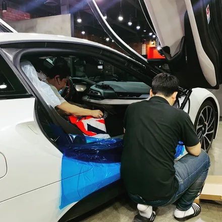 BMW i8 스페셜리스트 , 또 !! 1,280 X 480  아이폰 애플 카플레이 시스템 빌드업 ! / 서울 구로구 구로동