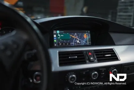 2009년 BMW E60 후기형에 무선 카플레이&안드로이드 오토 빌드 , ADD 트렁크 캐치형 후방 카메라 PGS 연동 / 서울 구로구 구로동