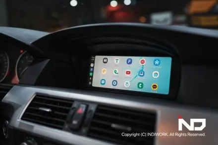 2009년 BMW E60 후기형에 무선 카플레이&안드로이드 오토 빌드 , ADD 트렁크 캐치형 후방 카메라 PGS 연동 / 서울 구로구 구로동