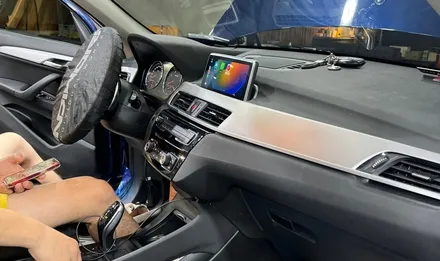 BMW X1(F48) ID6 , 순정 스크린 사이즈업 &카플레이 빌드업 !!! / 서울 구로구 구로동