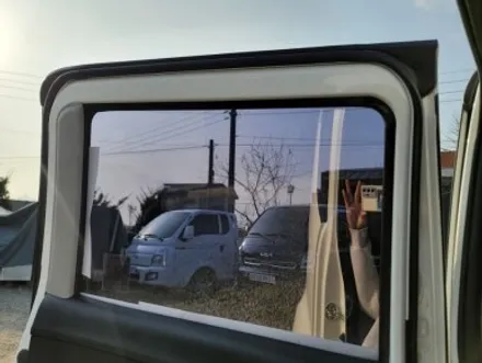 레이 ev 블락포디 스카이블루 열차단 썬팅 시공했는데 색상 예쁘네요 / 하남 풍산동