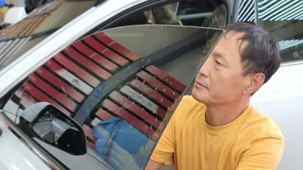 현대의 고급 세단 그랜저 출고 후 썬팅은 이렇게 받아요 / 하남 풍산동