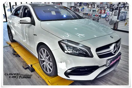 벤츠 A45AMG 에이버리 블랙메탈릭 전체랩핑 시공 [안산랩핑]작업 입니다. / 경기 화성 남양