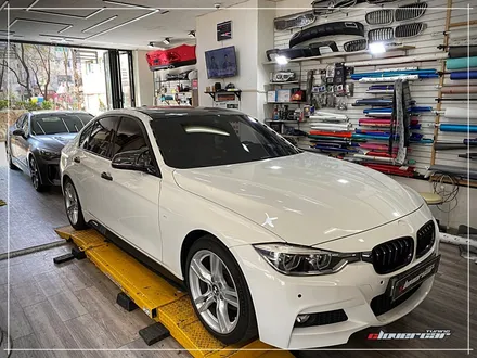 bmw330i전체랩핑 F30 에이버리 무광카키그린 전체랩핑 시공 및 키드니그릴교체 [ 안산래핑 ] / 안산 상록구