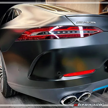 벤츠 AMG GT43 안산 랩핑, 아지트클로버카에서 에이버리 사틴블랙 전체랩핑 시공 후기 / 안산 상록구