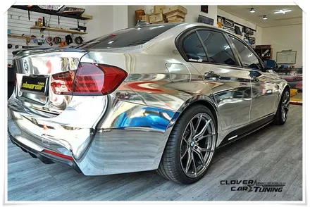 BMW F30 320D 에이버리 실버크롬 전체랩핑 silverchrome Wrapping [안산랩핑 안산크롬랩핑]작업입니다. / 경기 화성 남양