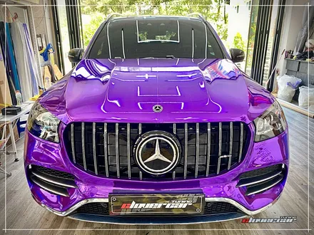 벤츠GlS580전체랩핑 에이버리 바이올렛퍼플크롬 전체래핑+앞뒤범퍼 본넷 나노커버ppf 시공 [ 안산랩핑 ] / 안산 상록구