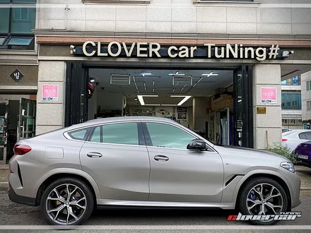 bmw x6전체랩핑 에이버리 티타늄브러쉬드전체래핑.그릴테두리+머플러팁 교체 [ 안산랩핑] / 안산 상록구