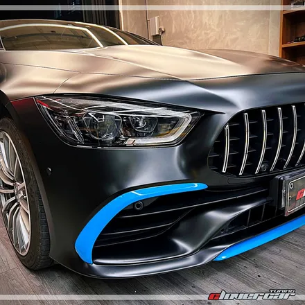 벤츠 AMG GT43 안산 랩핑, 아지트클로버카에서 에이버리 사틴블랙 전체랩핑 시공 후기 / 안산 상록구