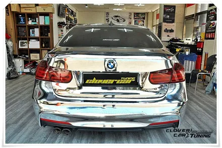 BMW F30 320D 에이버리 실버크롬 전체랩핑 silverchrome Wrapping [안산랩핑 안산크롬랩핑]작업입니다. / 경기 화성 남양