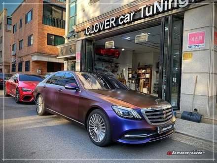 벤츠s350d전체랩핑 에이버리데니슨 카멜레온랩핑 사틴로어링썬더 전체래핑 [ 안산랩핑 ] 입니다 / 안산 상록구