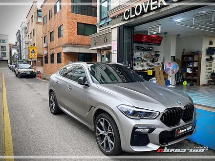 bmw x6전체랩핑 에이버리 티타늄브러쉬드전체래핑.그릴테두리+머플러팁 교체 [ 안산랩핑] / 안산 상록구
