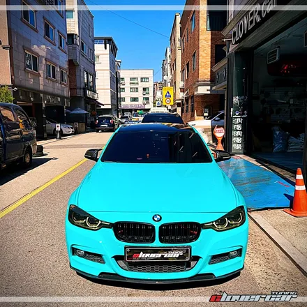 BMW 330i 안산 랩핑, 아지트클로버카 에서 에이버리 토쿼이즈블루 전체랩핑 시공 / 안산 상록구