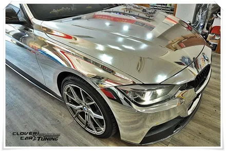 BMW F30 320D 에이버리 실버크롬 전체랩핑 silverchrome Wrapping [안산랩핑 안산크롬랩핑]작업입니다. / 경기 화성 남양