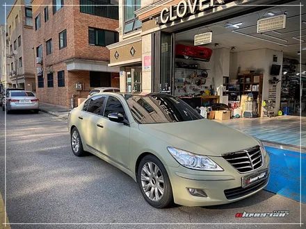 제네시스BH전체랩핑 에이버리 무광카키그린 전체래핑 . 루프스킨. 실내우드트림랩핑 시공 [ 안산랩핑 ] 입니다 / 안산 상록구
