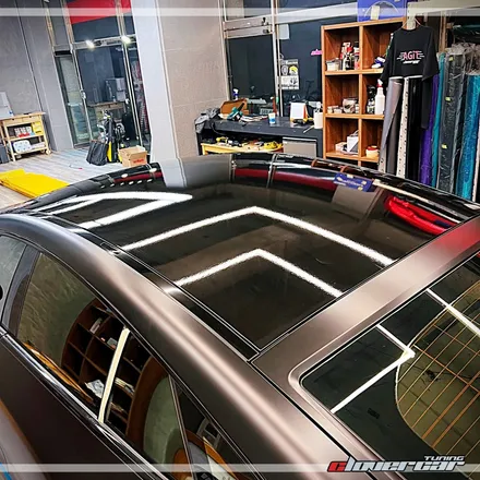 벤츠 AMG GT43 안산 랩핑, 아지트클로버카에서 에이버리 사틴블랙 전체랩핑 시공 후기 / 안산 상록구