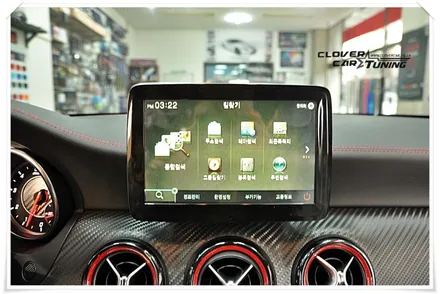 벤츠A45AMG 아이머큐리CSS3 셋탑네비게이션 매립시공 및 RF방식하이패스 시공작업입니다. / 경기 화성 남양