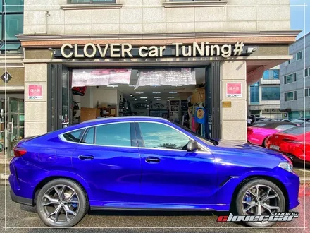 BMW X6전체랩핑 3M 유광 블루라즈베리전체래핑 시공 [ 안산랩핑 ] / 안산 상록구