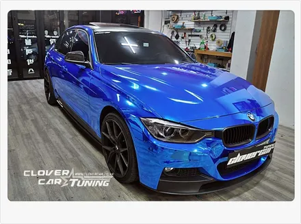 BMW320D F30  일본사쿠라 블루크롬 전체랩핑 [안산랩핑 안산크롬랩핑] 작업 입니다. / 경기 화성 남양