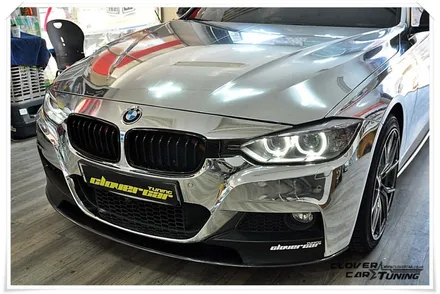 BMW F30 320D 에이버리 실버크롬 전체랩핑 silverchrome Wrapping [안산랩핑 안산크롬랩핑]작업입니다. / 경기 화성 남양
