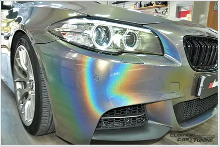 bmw f10 530i전체랩핑 기존랩핑 제거후 3m홀로그램랩핑 플립싸이키델릭전체랩핑 시공 [안산랩핑]입니다. / 안산 상록구