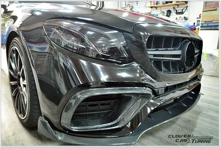 벤츠 W213 E300전체랩핑 3m 유광엠버블랙전체랩핑 및 e63amg범퍼교체 크롬죽이기랩핑 [안산랩핑] 시공입니다 / 안산 상록구