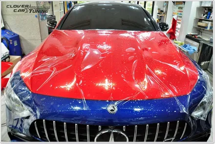 벤츠AMG GT4 Gt43전체랩핑+풀PPF시공 에이버리 레드크롬전체랩핑 및 나노커버 풀PPF시공 [ 안산랩핑 ] 입니다. / 안산 상록구