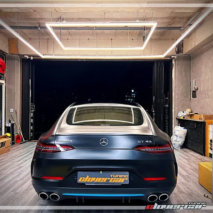 벤츠 AMG GT43 안산 랩핑, 아지트클로버카에서 에이버리 사틴블랙 전체랩핑 시공 후기 / 안산 상록구