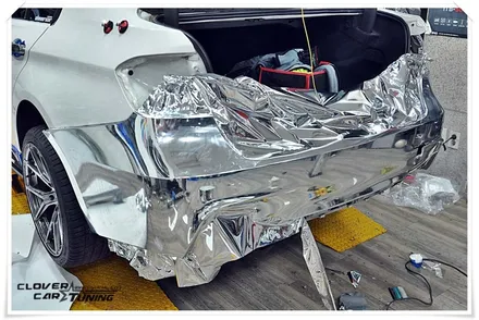 BMW F30 320D 에이버리 실버크롬 전체랩핑 silverchrome Wrapping [안산랩핑 안산크롬랩핑]작업입니다. / 경기 화성 남양