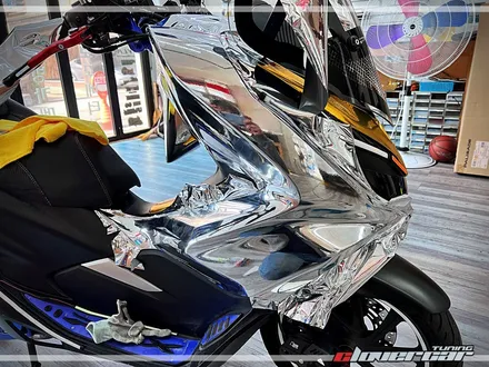 pcx125랩핑 바이크랩핑 에이버리 실버크롬 랩핑 [ 안산랩핑] 시공 했어요. / 안산 상록구