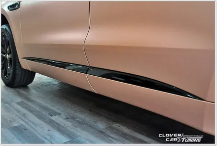 재규어F페이스전체랩핑 3m1080 사틴카라멜러스터전체랩핑 및 은색부위 블랙유광포인트랩핑 시공 [ 안산랩핑 ] 입니다. / 안산 상록구
