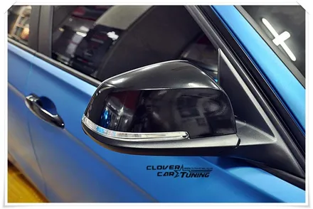 BMW 320D 3M블루메탈릭 전체랩핑 시공 및 유광블랙 에이버리루프스킨 [안산랩핑] 작업입니다. / 경기 화성 남양