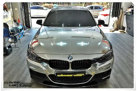 BMW F30 320D 에이버리 실버크롬 전체랩핑 silverchrome Wrapping [안산랩핑 안산크롬랩핑]작업입니다. / 경기 화성 남양