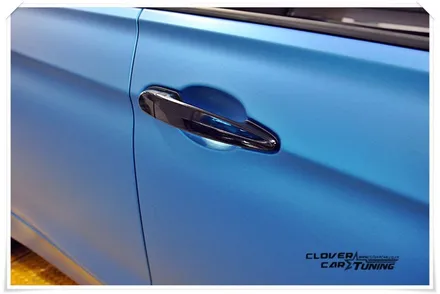 BMW 320D 3M블루메탈릭 전체랩핑 시공 및 유광블랙 에이버리루프스킨 [안산랩핑] 작업입니다. / 경기 화성 남양
