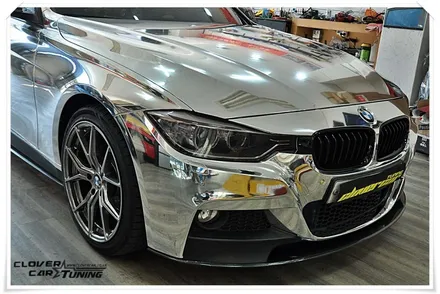 BMW F30 320D 에이버리 실버크롬 전체랩핑 silverchrome Wrapping [안산랩핑 안산크롬랩핑]작업입니다. / 경기 화성 남양
