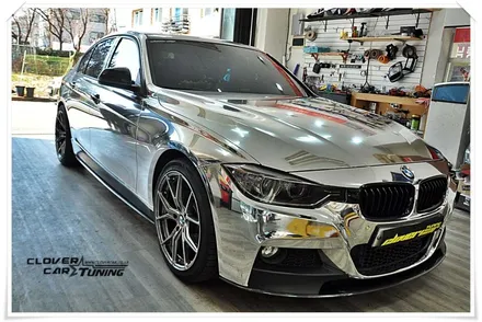 BMW F30 320D 에이버리 실버크롬 전체랩핑 silverchrome Wrapping [안산랩핑 안산크롬랩핑]작업입니다. / 경기 화성 남양